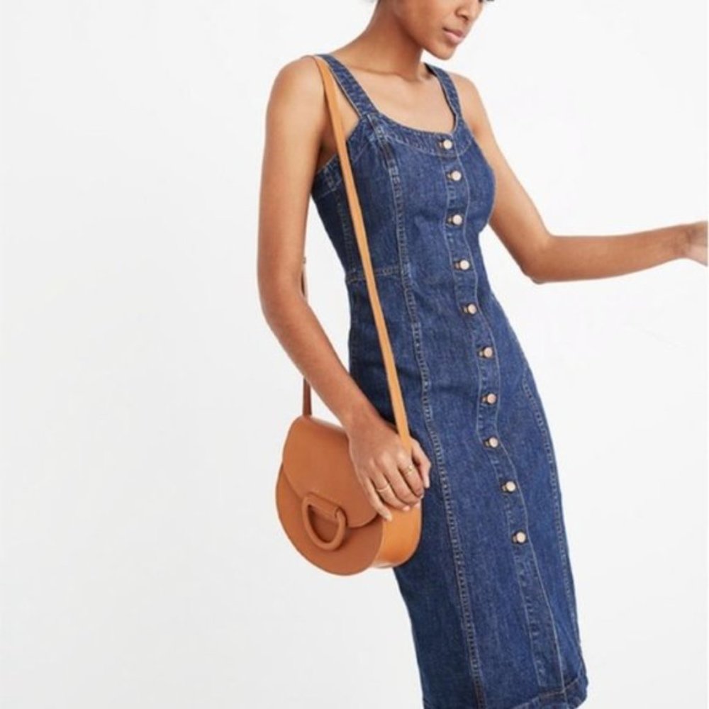 Madewell Denim Button-Front Tank Dress